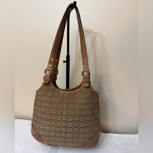 Coach | Bags | Coach Brownmetallic Leather Bag F8262482 | Poshmark